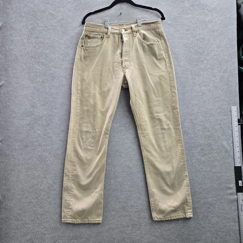 VINTAGE Levi's 501 Men Jeans 32X30 Brown Original Fit Straight Made In USA READ